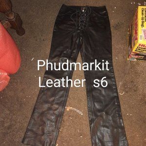 Vince V709321915 Women's Leather Tapered Pant, Size 0 - Fawn